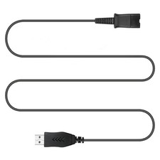 QD Headset Adapter to USB Cable, QD Connector to USB-A Plug Cord for Plantron...
