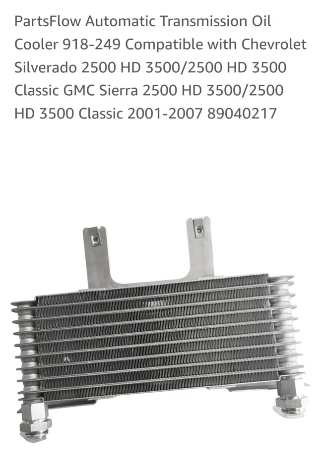 Auto Trans Oil Cooler For Chevy Silverado 1500 2500 3500 Classic GMC Sierra 1500 - Image 2 of 4