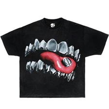 Neniom Grillz Unhappy Tablet Boxy Vintage Shirt Streetwear Y2K Tee