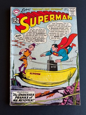 Superman #154 - The Underwater Pranks of Mr. Mxyzptlk! (DC, 1962) VG/F