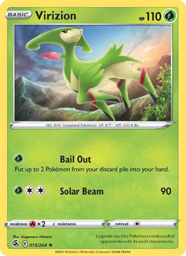 Virizion Fusion Strike #15 Pokémon TCG