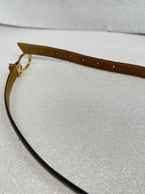 VTG 80s Christian Dior Belt Women Medium Gray Aniline  display picture 3
