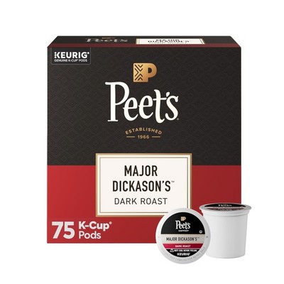 Peet s Coffee Major Dickason s Blend Dark Roast K-Cup Pods 75 Count - Free P&P