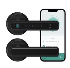 Fingerprint Door Lock App Control Passcode Unlock Electronic Touchscreen Keypad