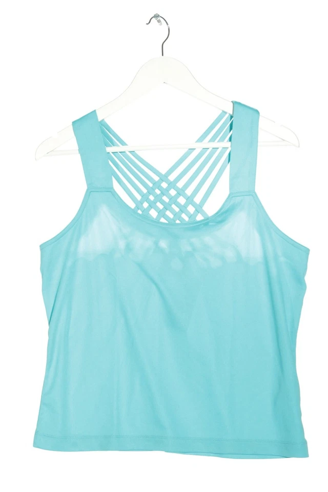 LADIES Haut cut-out Dames Top T EU 46 bleu style décontracté - Photo 4/4
