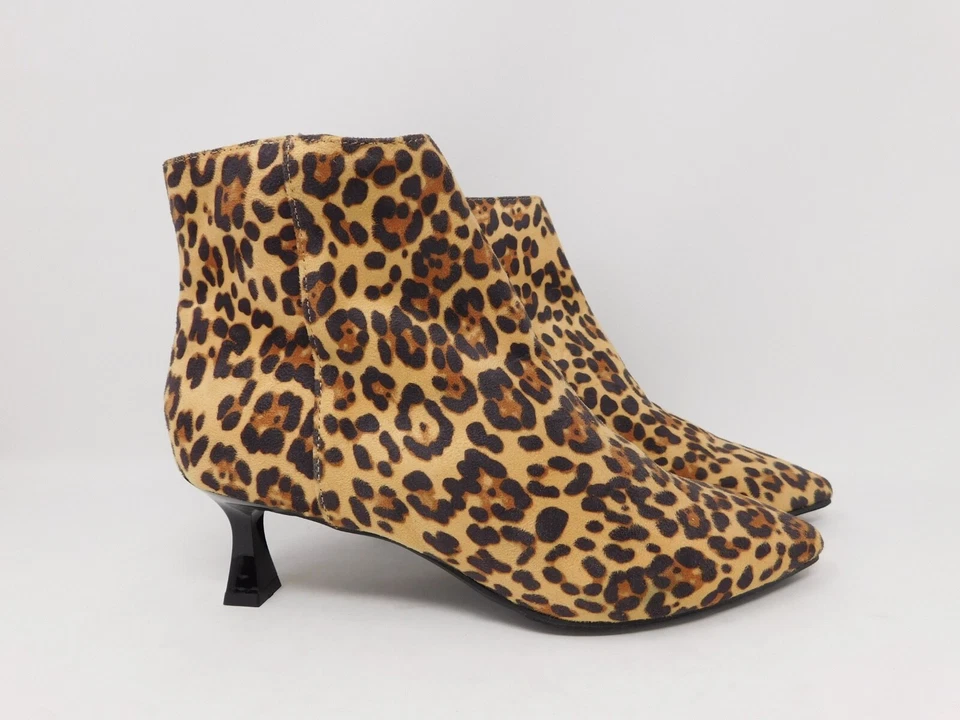 Botines para mujer Kenneth Cole Reaction talla 6,5 Bexx leopardo bota tacones cremallera Foto 2 de 4