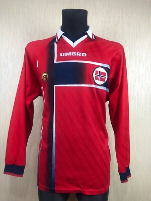 ウェア 98 Norge HOME uniform M 1997-98 Norway Home Jersey - (M) – Football Shirt Union