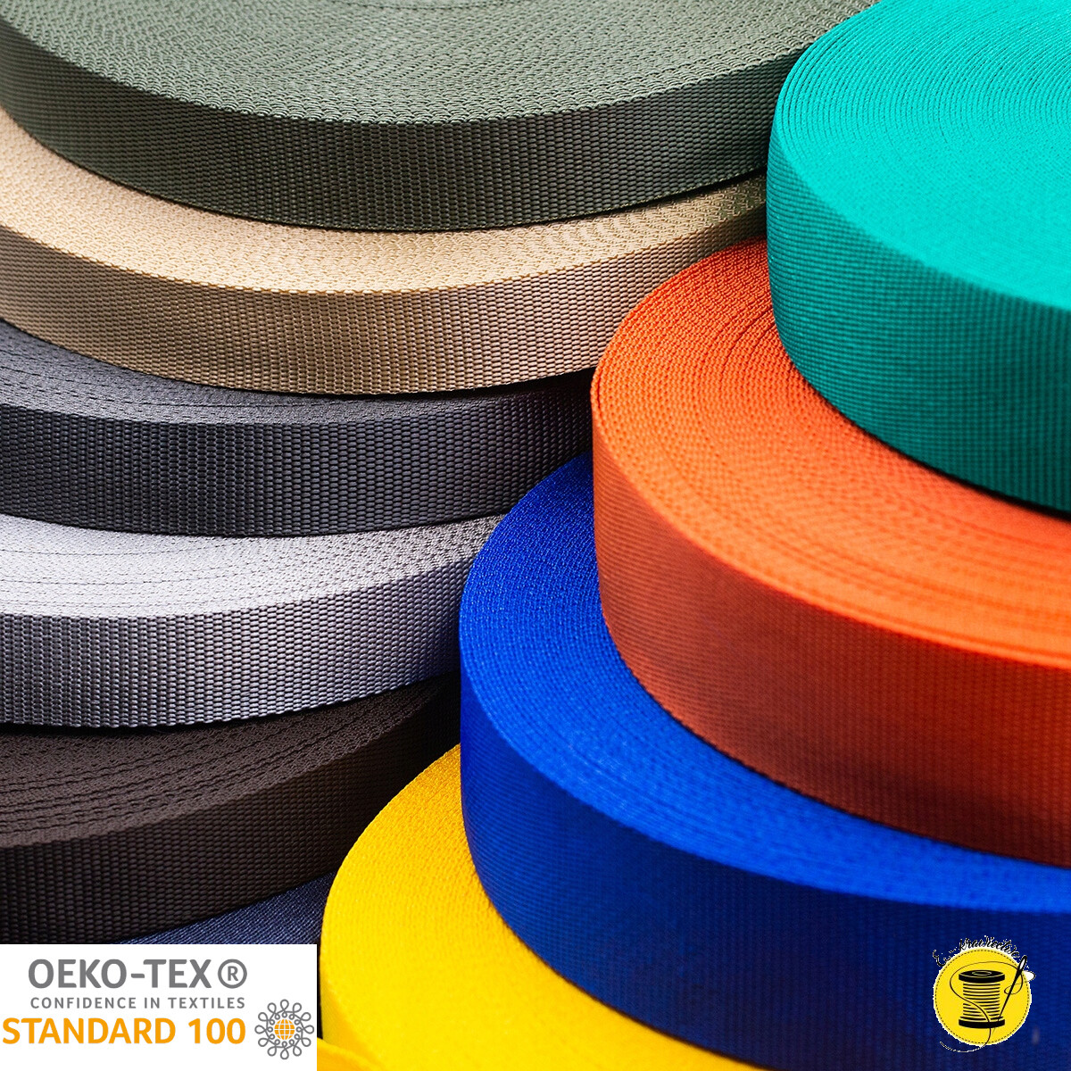 Correa de transporte Correa de bolsillo fuerte 15-100 mm/50 m 22 colores polipropileno