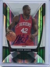 2009-10 Certified  ELTON BRAND  Mirror Green Autograph  PHILADELPHIA 76ers #d5/5