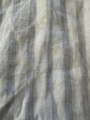 Christian Siriano 100% Linen Grey White Striped Blouse Top Women's XL - Picture 4 of 7