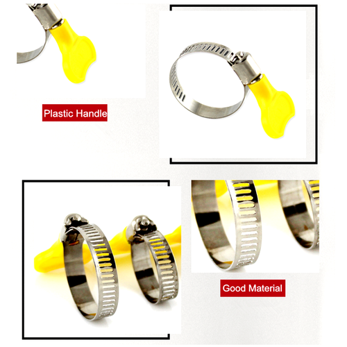 20PCS 16-29mm Type Hose Clamps Plastic Handle Butterfly Hose Clamp Adjustable - Picture 3 of 6