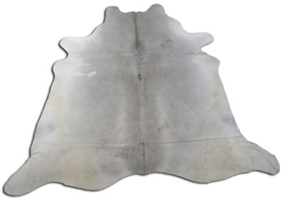 Grey Cowhide Rug  ~7' x 7' ft  Brazilian Natural Gray Cow Hide Skin Rug 