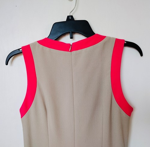 Muse women's dress fit and flare brown with pink trimmings zip closure size 2 - Picture 6 of 6
