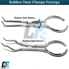 Brewer Rubber Dam Forceps Stokes Clamps Endodontic Restorative Lab Instrument