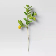 Threshold Artificial Stem With Lemons and Leaves 28 Inches Long
