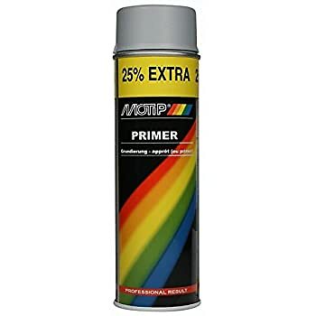 Motip Grey Primer aerosol spray paint 500ml - Professional Quality  M04054
