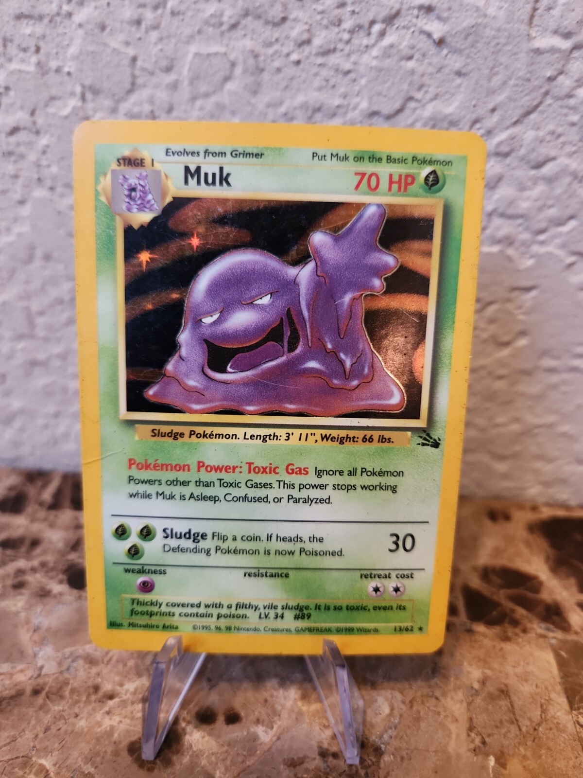 1999 Pokemon WOTC Holo Rare Muk #13/62 13/62