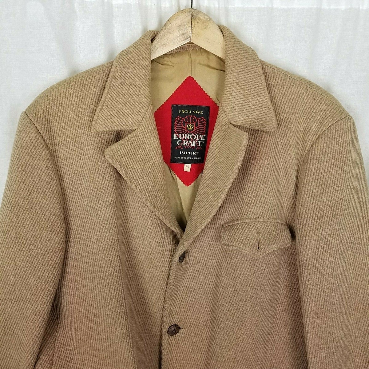 Europe Craft Import Corduroy Car Coat Mens 40 West Germany Europe Craft Import Corduroy Car Coat Mens 40 West Germany