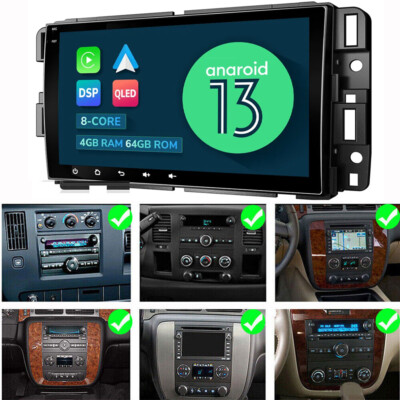 For Chevy Silverado GMC Sierra 2007-2014 Android 13 Carplay 8'' Car Radio Stereo