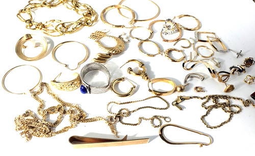 14K Gold Scrap or Not Wear Repair Craft Melt Solid Gold Jewelry Lot