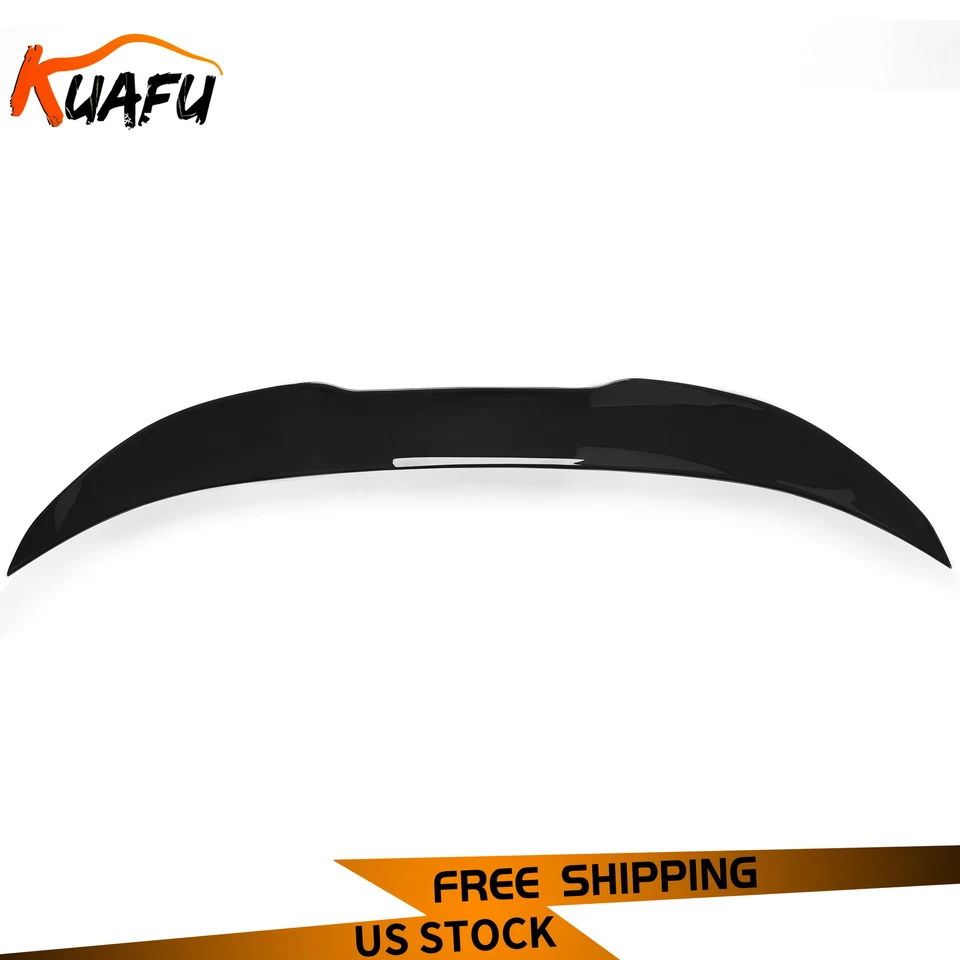 Rear Trunk Spoiler Wing For 11-17 BMW F10 528i 535i M5 Gloss Black High Kick PSM - Image 4 of 4