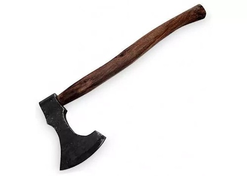 Viking Warpath Functional Battle Axe forged Iron Steel Weapon Overall 20.75" - Picture 3 of 5
