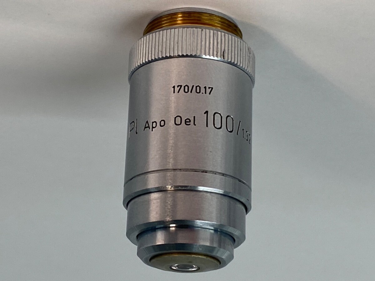 LOT OF 3 LEITZ LENS OBJECTIVE (OEL 10/0.45 170/-) (PL APO OEL 100 