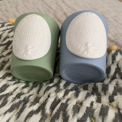LADUREE Scented Candle Pair Set Green Blue - Picture 3 of 9