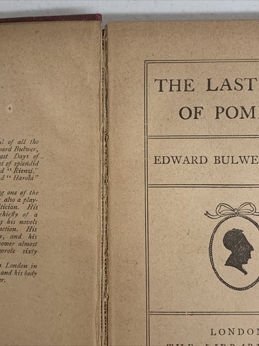 Antique Book Last Days Of Pompeii By Sir Edward Bulwar Lytton - Picture 5 of 10
