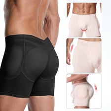 Men Hip  Butt Lifter Enhancer Briefs Padded Boxer Underwear Skinny Panty Shaper