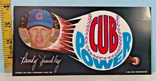 1969 CUB POWER Randy Hundley Bumper Sticker - Dunkin' Donuts Lithos Promotions