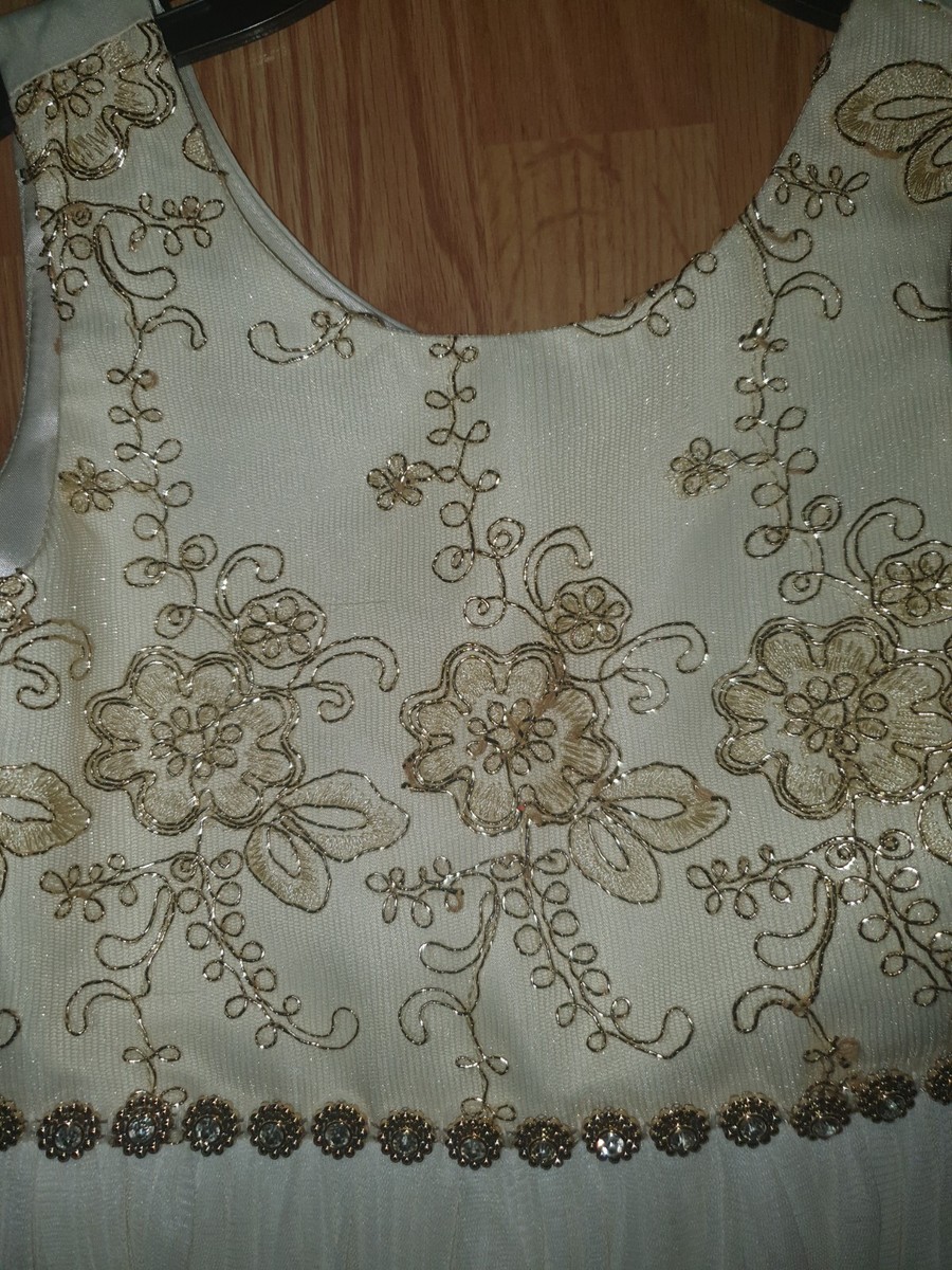 Tk maxx Couture Princess White Tu Tu Layer Gold Party Dress 7 Years. | eBay  UK