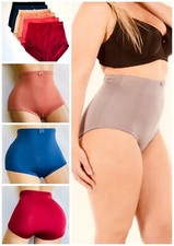 4 8 Pack Plus Women High Waist Light Tummy Control Full Coverage Smooth Brief 58