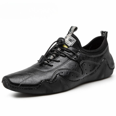 Leather Casual Men Shoes Soft Lightweight Flat Loafers Moccasins Driving Shoes