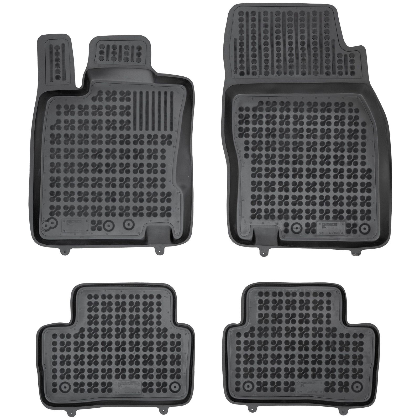 Tapis de sol de coffre et cabine en caoutchouc Rezaw-Plast pour Renault Kadjar en famille