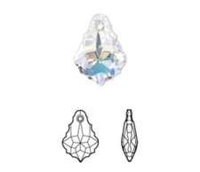 Crystal AB Swarovski Baroque Pendant 16mm