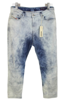 Diesel Eazee-Ne 0606E Jogg Jeans Damen W29 Fade Effekt Zip Fly Stretch Denim