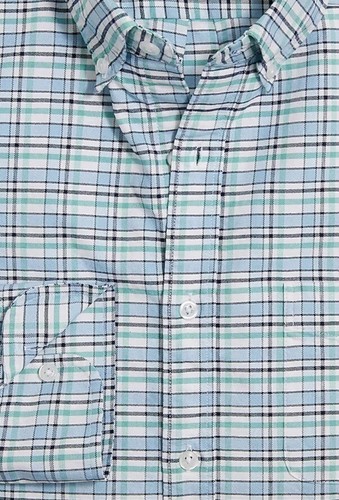 NEU J Crew Flex Oxford Classic Gr. M Button Up Hemd Langarm kariert