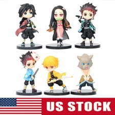 6pcs / Set Anime Demon Slayer: Kimetsu no Yaiba Mini PVC Figure Gift