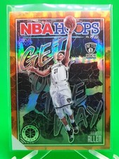Jarrett Allen 2019-20 NBA Hoops Premium Get Out The Way Orange SP #15 Brooklyn