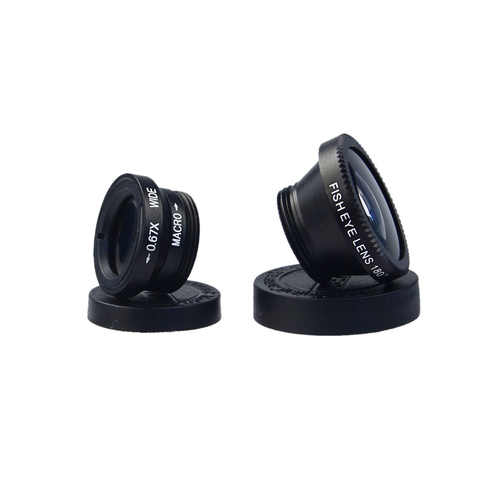 Phone Lens Attachments 3 in 1 Phone Lens Kit 180 Fisheye Lens 10X Macro - 第 4/12 張圖片