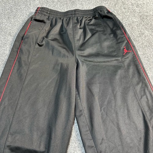 Jordan Sweatpants Youth Extra Large Black Red Trim Polyester Drawstring Pockets - Picture 8 of 11