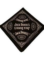 Jack Daniels Old NO 7 Brand 21  Bandana Black White Scarf Drinks Handkerchief