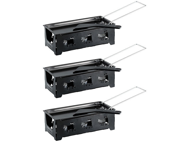 Appareil à raclette à bougie Rosenstein 3 personnes mini poêlon antiadhésif nomade