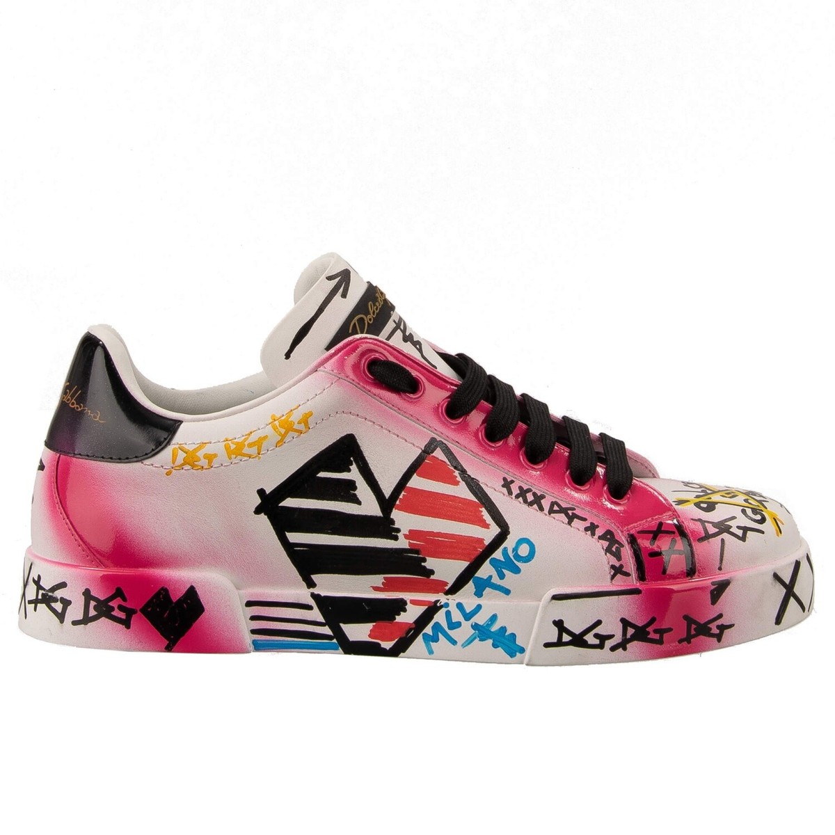 【Dolce & Gabbana 】コットンバスローブ 白 黒 ピンク DOLCE & GABBANA DG Logo LOVE Damen Sneaker PORTOFINO Pink