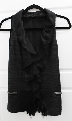 Royal Underground Black Ruffle Vest Wings sz S