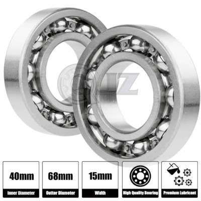 2x 6008-Ball Bearing 40mm x 68mm x 15mm Premium Deep Groove QJZ Free Shipping