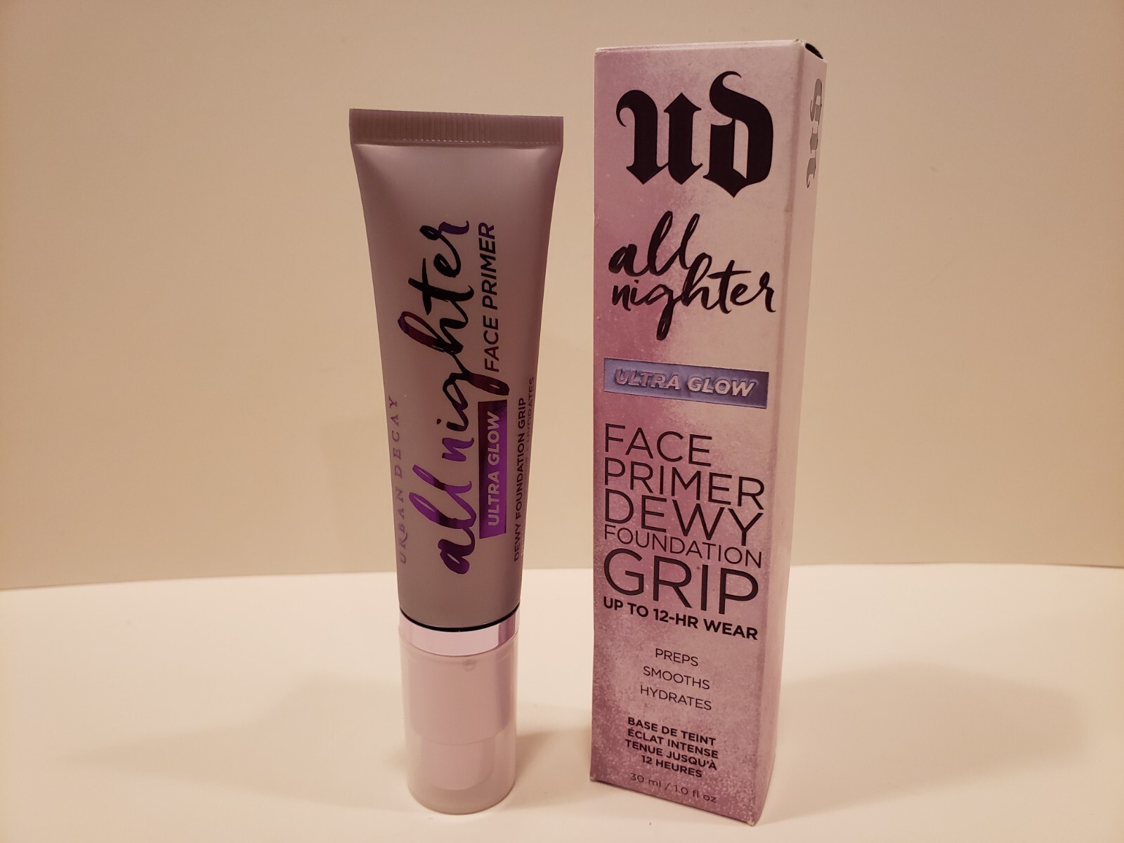Urban DecayAll Nighter Ultra Glow Face Primer Dewy Foundation Grip1 Fl OzNIB eBay