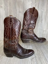 JP Western Cowboy Brown Boots Mens Size 9.5 Oil Resistant Pull On Mid Calf Barn