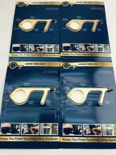 NEW 4 Germ Free Antimicrobial Brass Touch Free Key Stylus Pulling Door Opener Gr